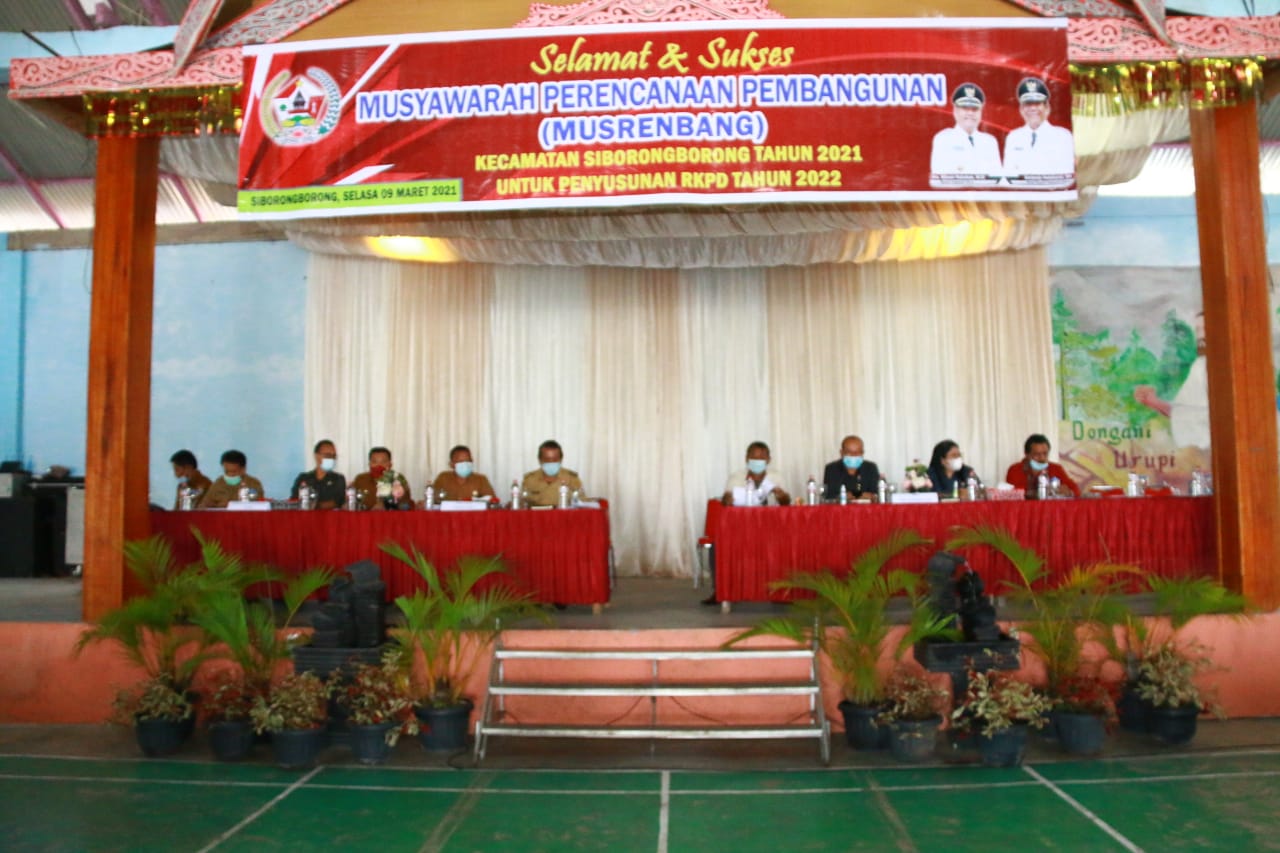 Pimpin Musrenbang Penyusunan RKPD Tahun 2022 Kecamatan Siborong-borong, Wabup Taput Tekankan Penggunaan Dana Desa Dukung Kesehatan Masyarakat