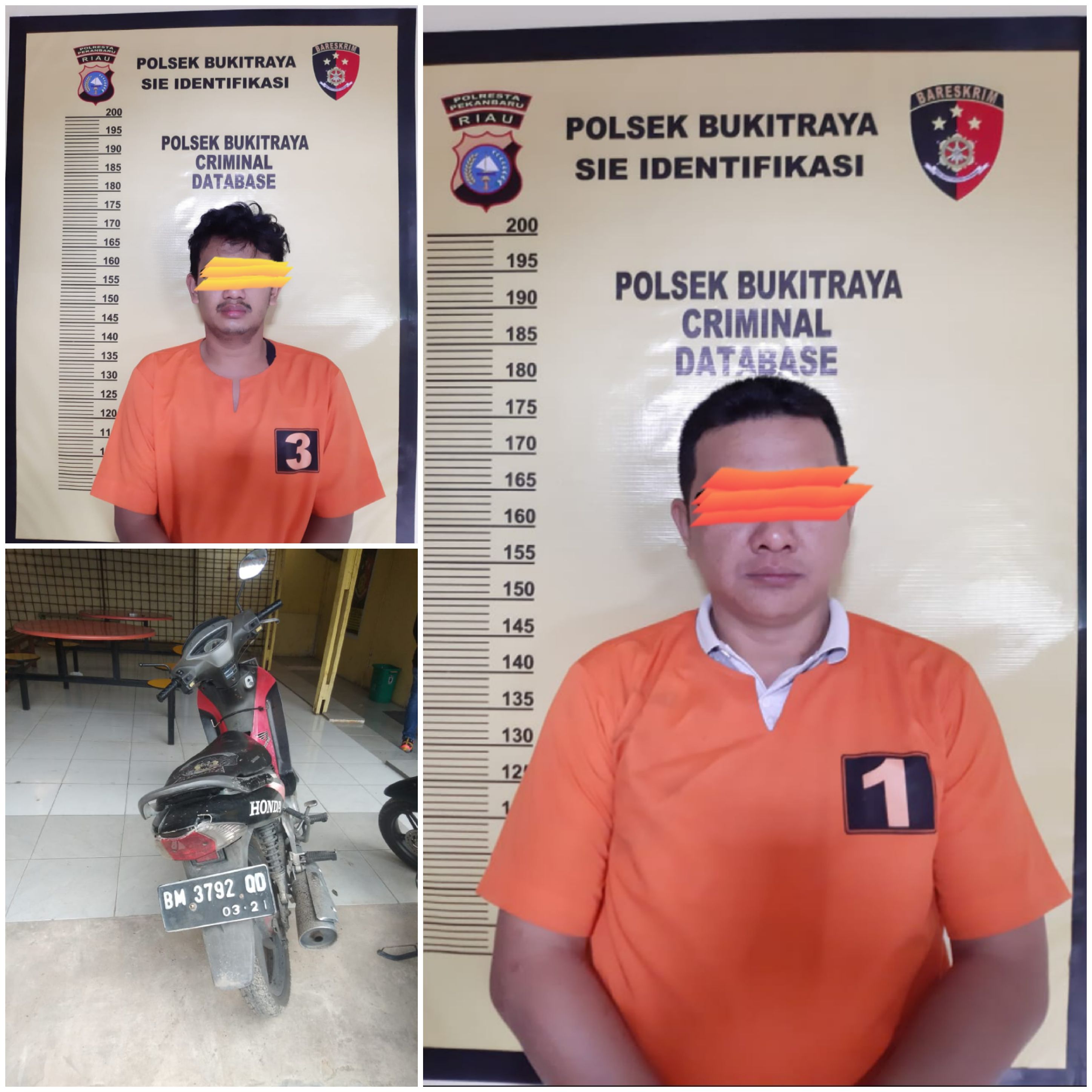 Tim Opsnal Polsek Bukit Raya Amankan Tersangka Kasus Curanmor