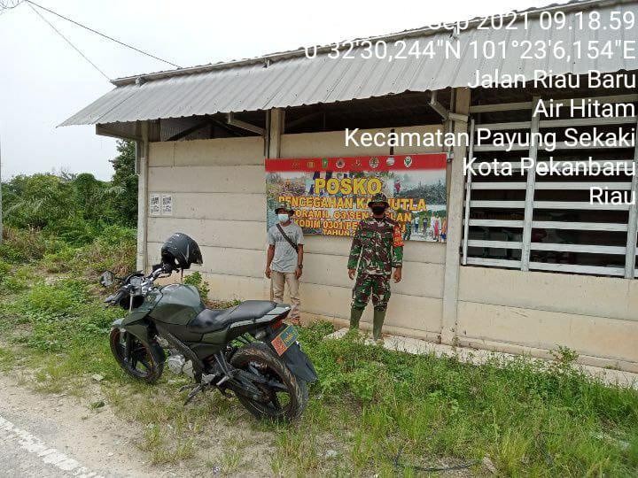 Antisipasi Karlahut, Babinsa Kodim 0301/PBR Rutin Laksanakan Patroli Dan Sosialisasi Karlahut