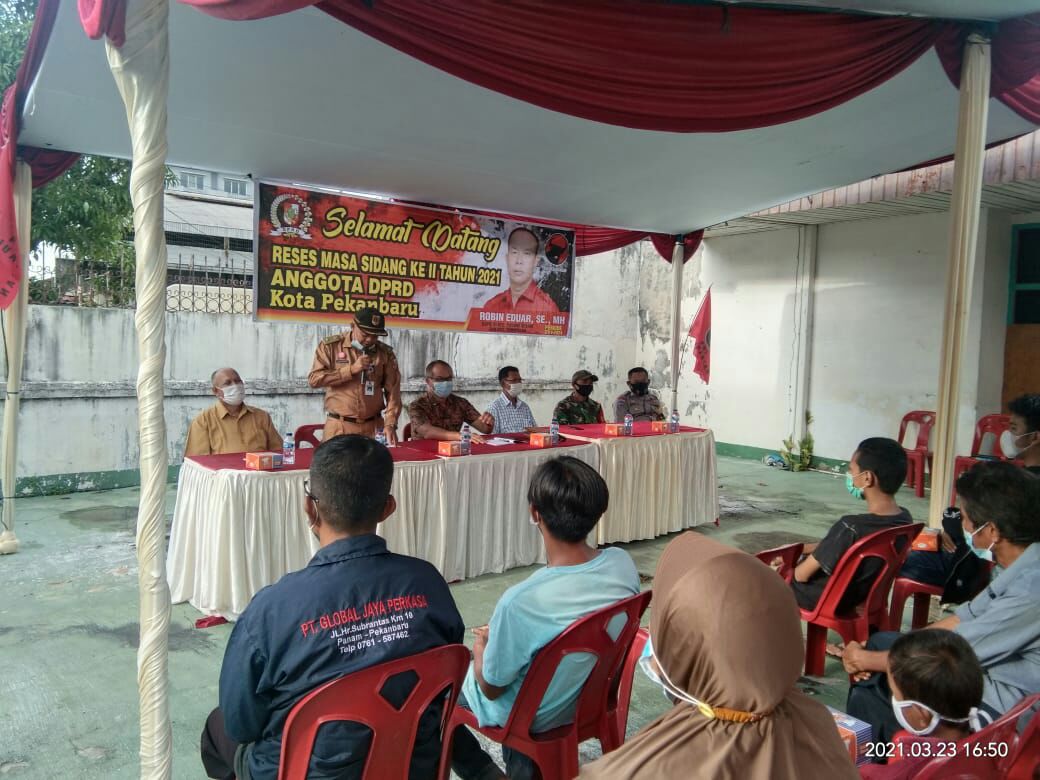 Babinsa Kodim 0301/PBR Hadiri Reses Anggota DPRD Kota Pekanbaru