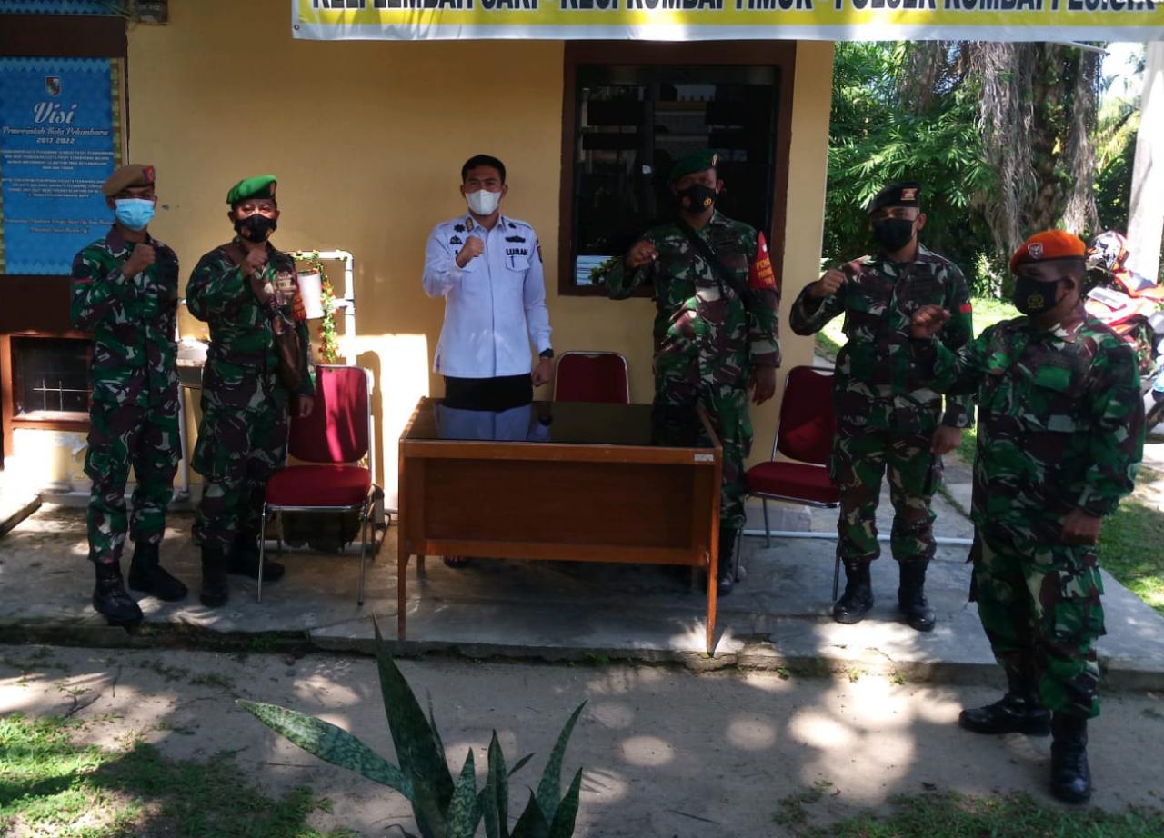 Babinsa Kodim 0301/PBR Bersama Satgas Gabungan Laksanakan Kegiatan Sosialisasi PPKM Berskala Mikro di Kantor Lurah Lembah Sari