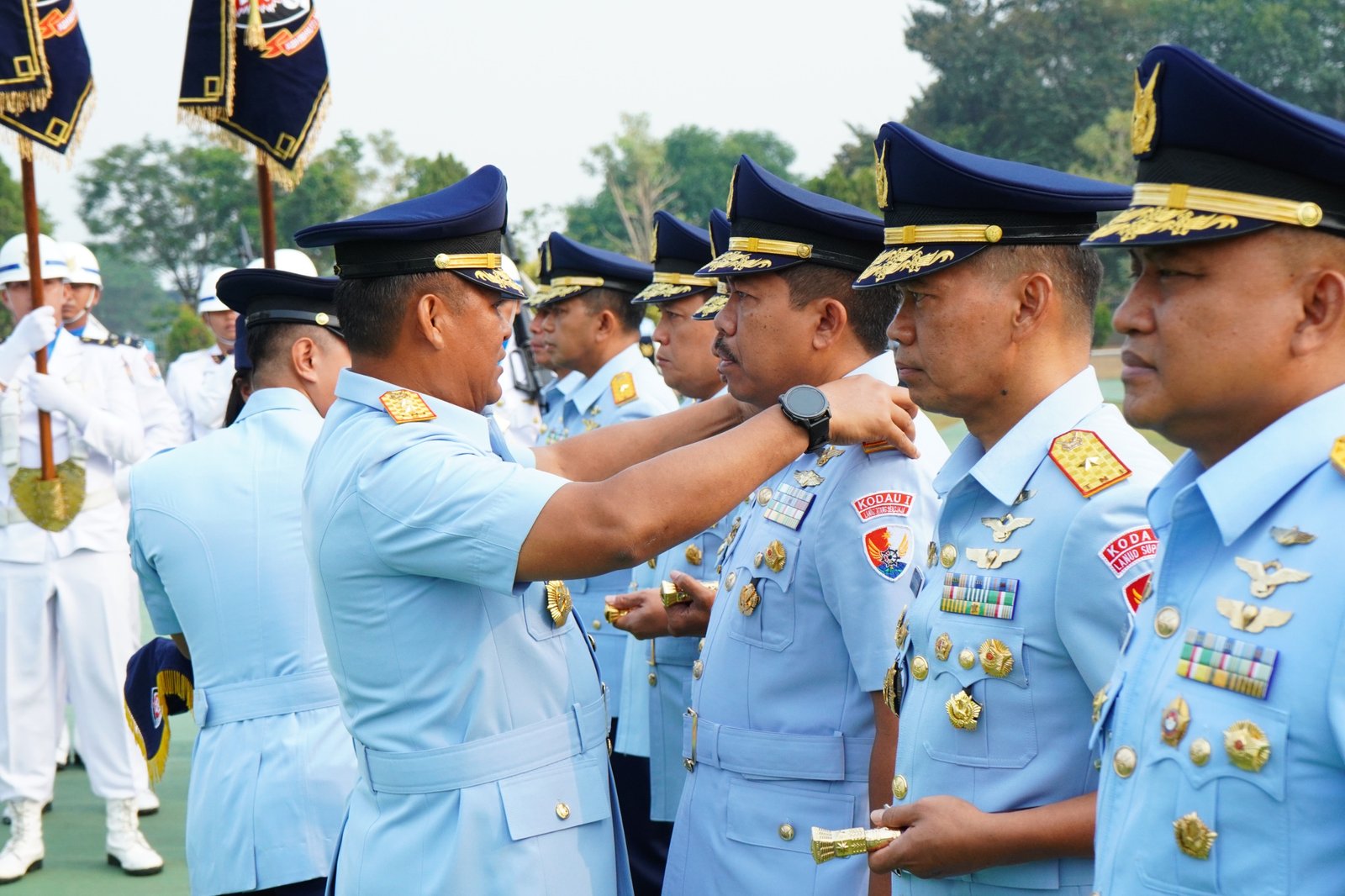 Pangkodau I Pimpin Sertijab Empat Danlanud Tipe A
