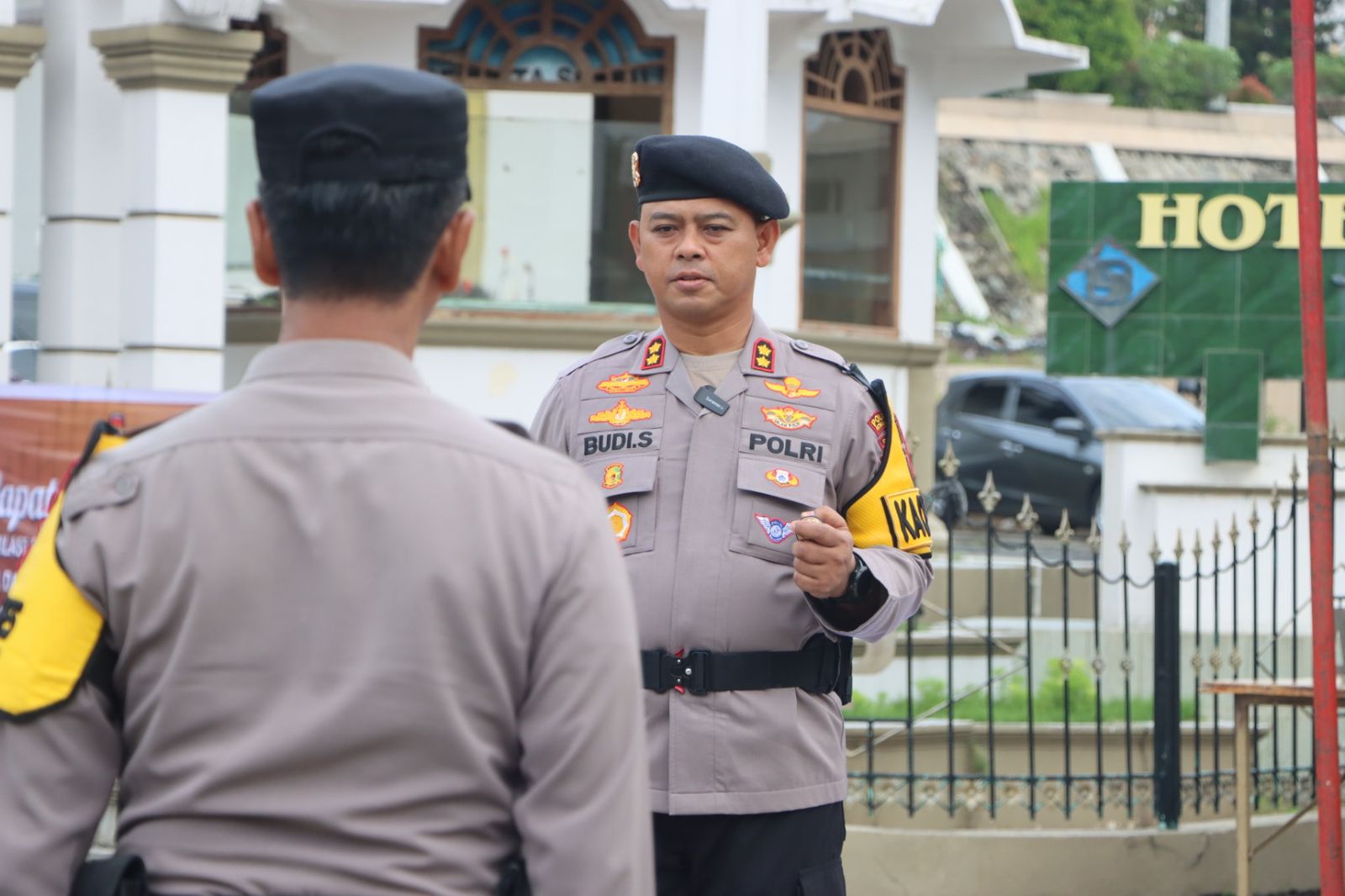 OMP-LK24, Kapolres Pimpin Apel Pengamanan Rapat Pleno Rekapitulasi Suara Tingkat Kabupaten Rokan Hulu