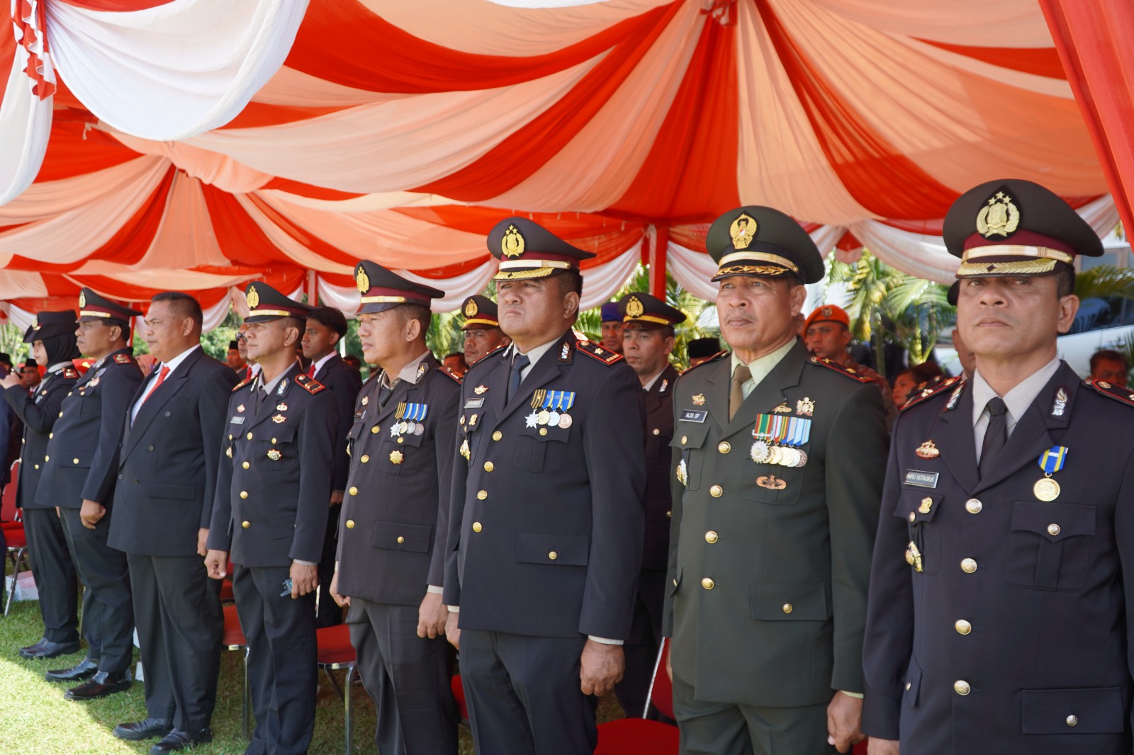 Kapolres Hadiri Upacara Peringatan Hari Kemerdekaan Tingkat Kabupaten Rokan Hulu