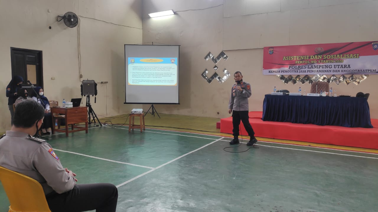 Direktorat Binmas Polda Lampung Gelar Sosialisasi Perpol Nomor 4 Tahun 2020 di Polres Lampung Utara