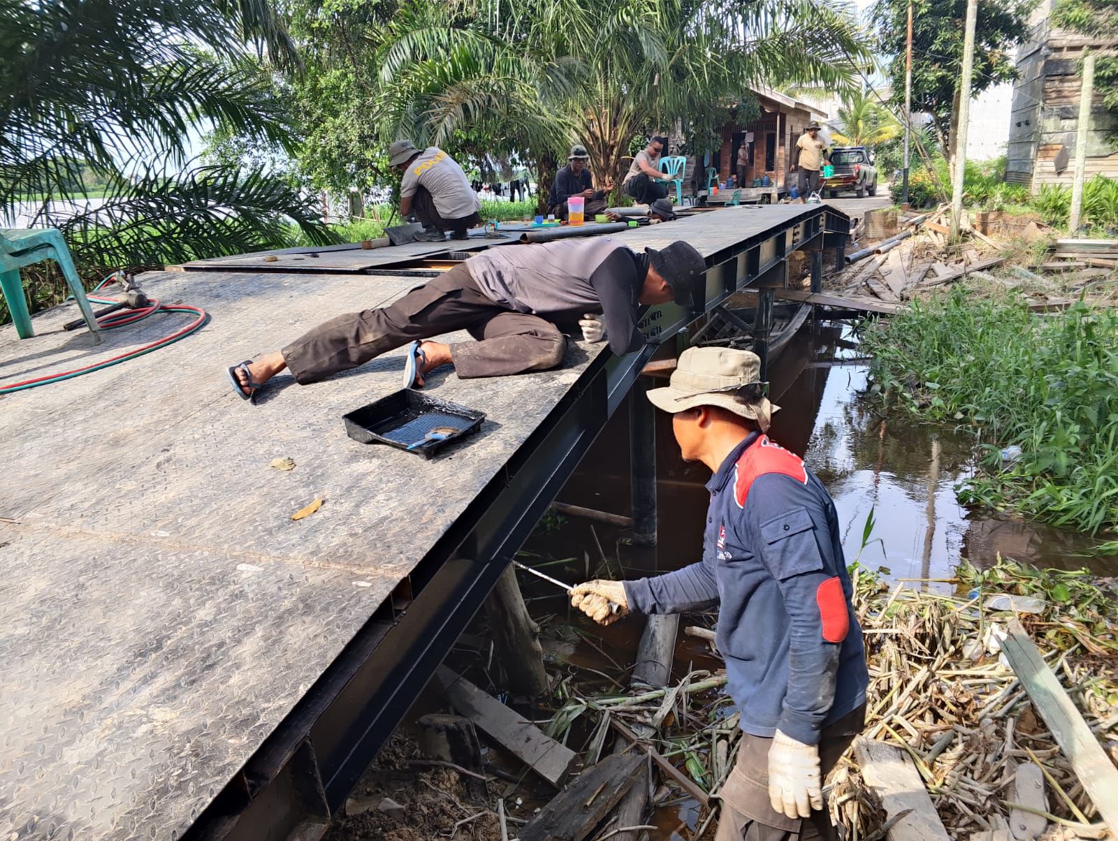 Pembangunan Jembatan Presisi Tahap II Di Ransang Kecamatan Pelalawan Capai 65 Persen, Akses Dusun II-III Segera Lancar