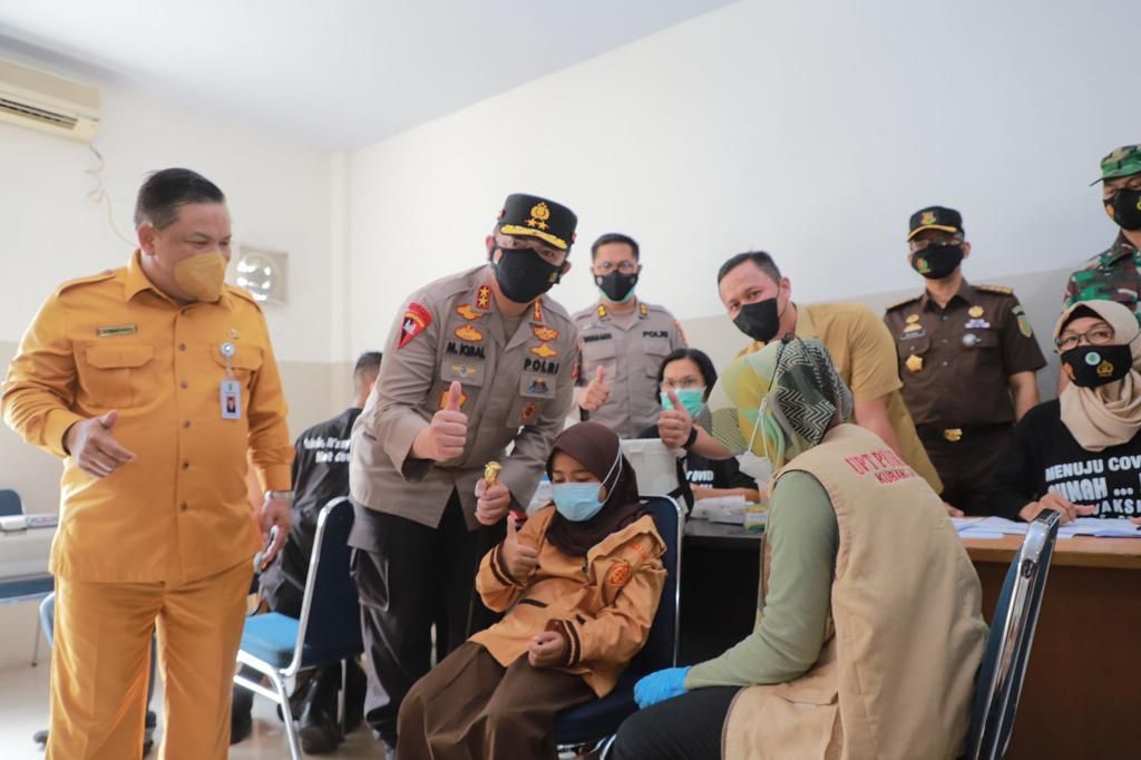 Kerja Kolaboratif dan Percepatan Tiada Henti, Polda Riau Gelar Vaksinasi Akbar di 350 Titik