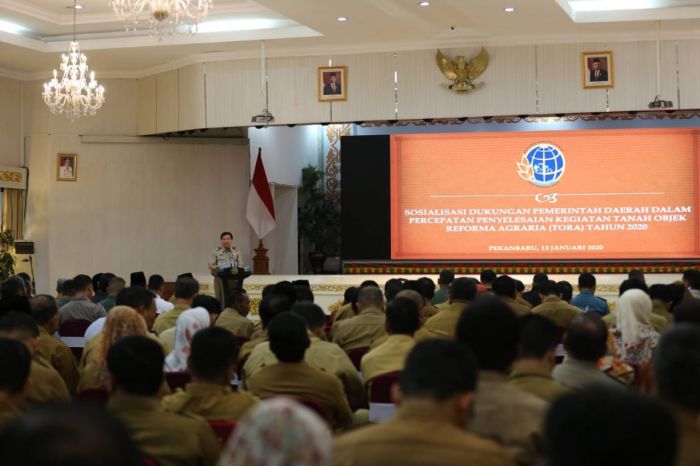 BPN Kanwil Riau Sosialisasikan Percepatan Penyelesaian Kegiatan TORA di Provinsi Riau Tahun 2020