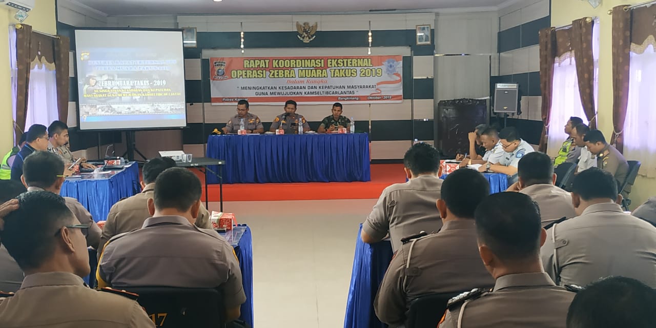 Polres Kampar Gelar Rakor Eksternal untuk Kesiapan Operasi Zebra Muara Takus 2019