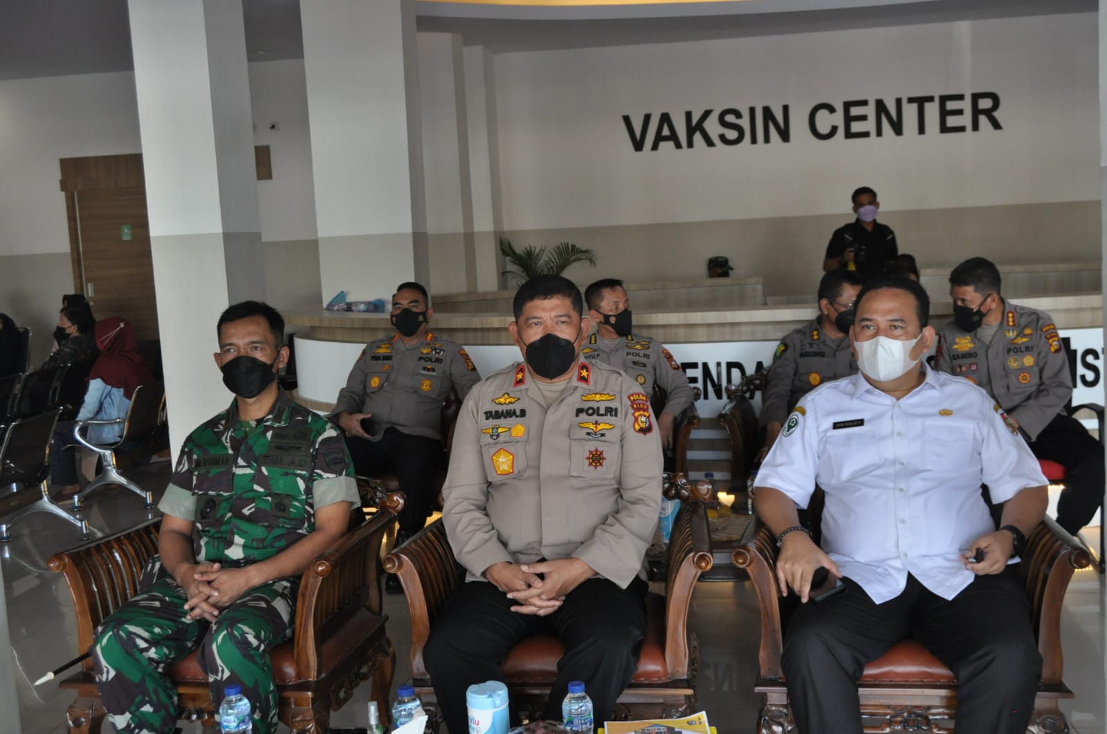 Dandim 0301/PBR Hadiri Launching Vaksinasi Merdeka Anak Usia 6-11 Tahun Secara Virtual di Vaksin Center RS Bhayangkara Polda Riau