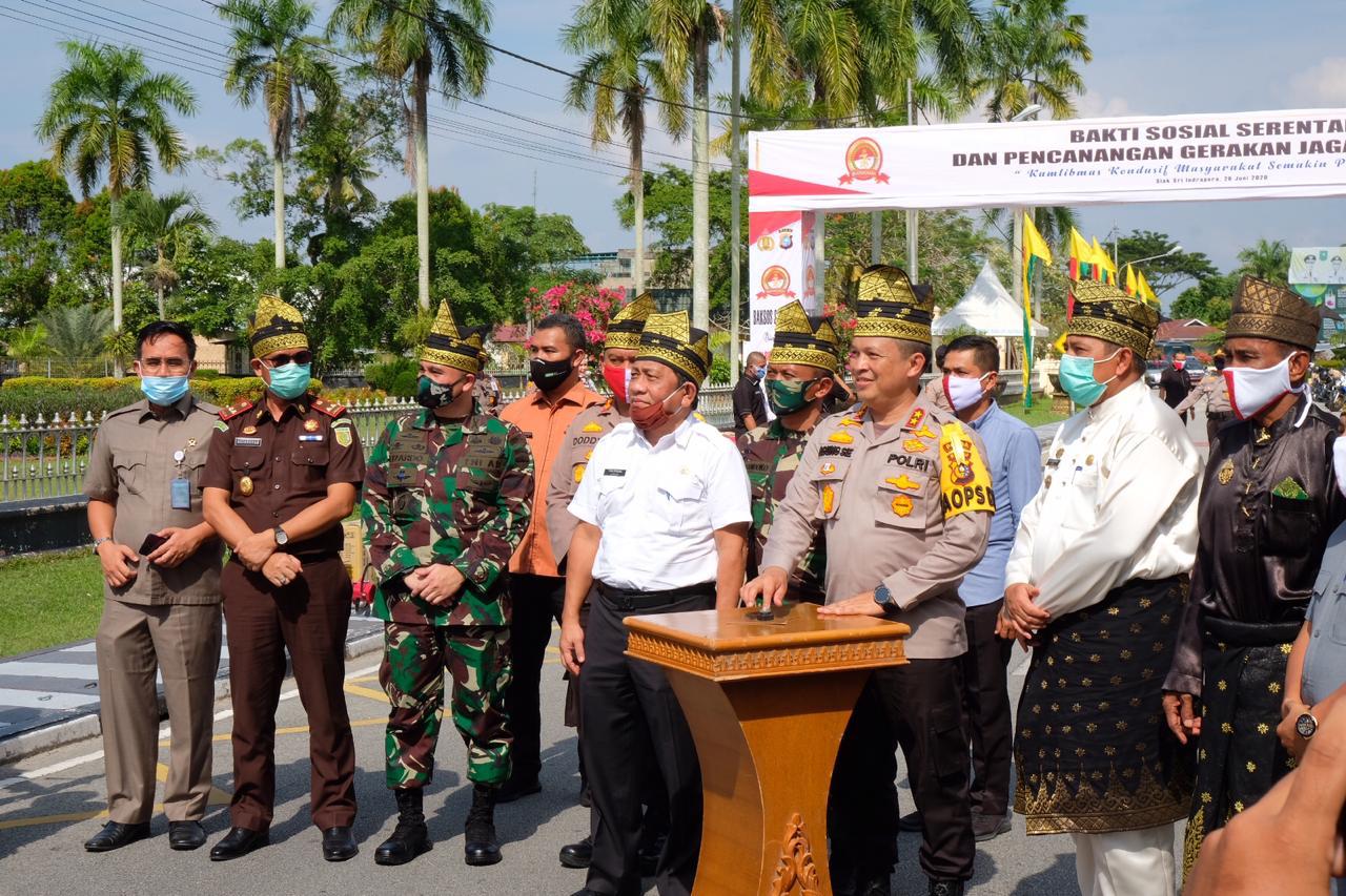 Dipusatkan Kabupaten Siak, Polda Riau Gelar Bakti Sosial Serentak Bersempena Hari Bhayangkara Ke 74