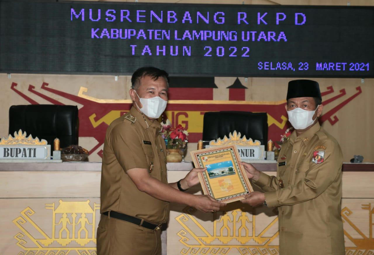 Bupati Hadiri Rapat Musrenbang RKPD Kabupaten Lampung Utara Tahun 2022