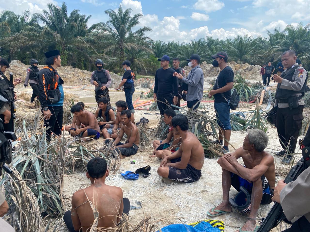 Polda Riau Gulung 11 Pelaku Tindak Pidana PETI di Kabupaten Kuansing