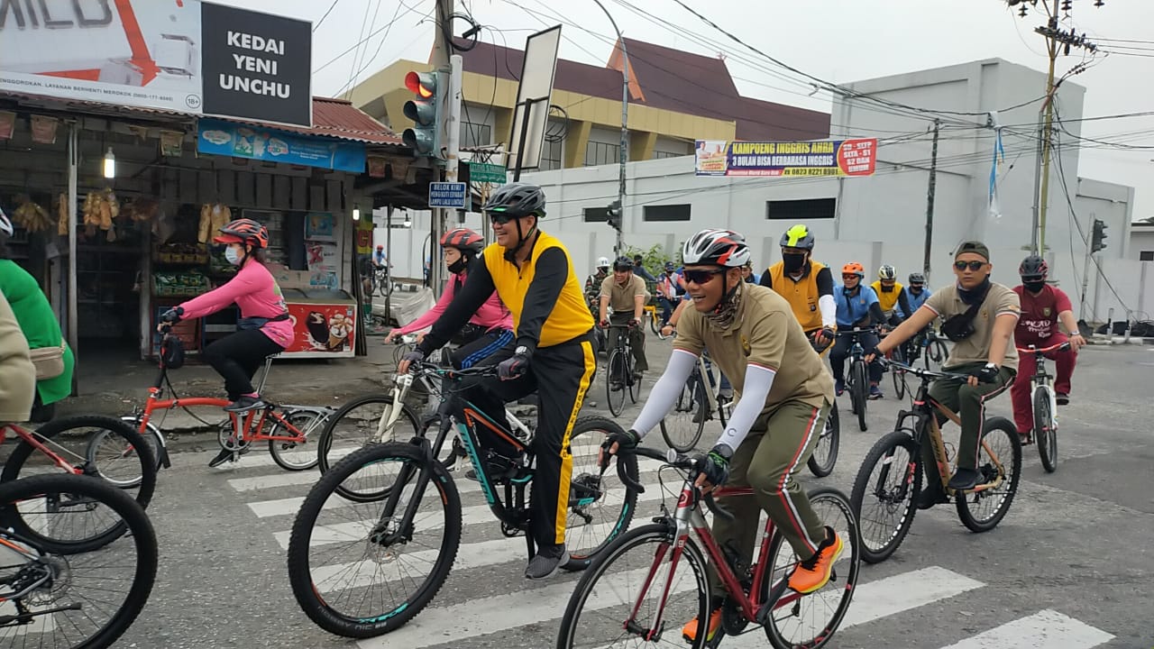 Dandim 0301/Pekanbaru Gowes Bersama Forkompinda Riau 