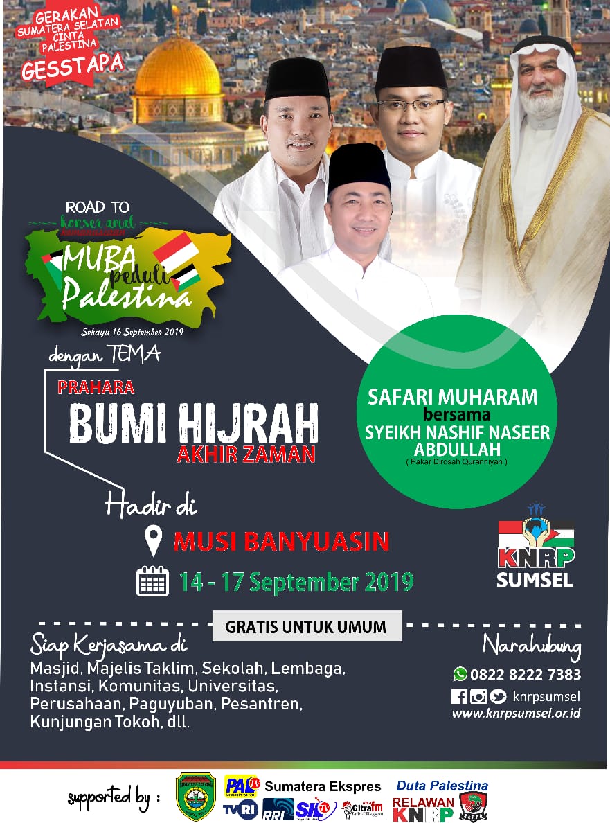 Catat, Ini Jadwal Safari Dakwah Ulama Palestina di Muba