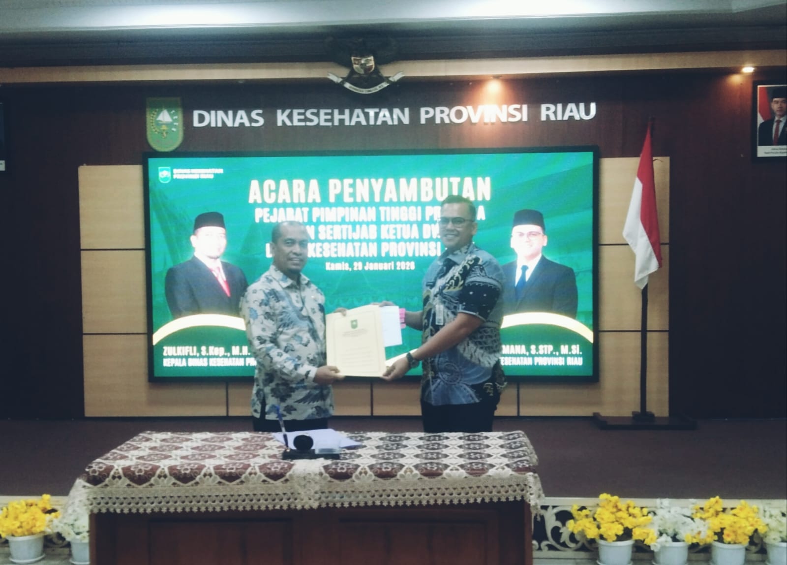 Resmi Pimpin Dinas Kesehatan Riau Zulkifli, Kita Perkuat Melalui Konsolidasi Internal