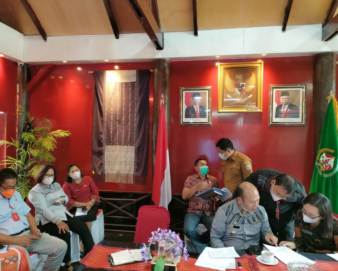 Bupati Taput Hadiri Rakor Nasional Wasin Tahun 2021 Secara Virtual