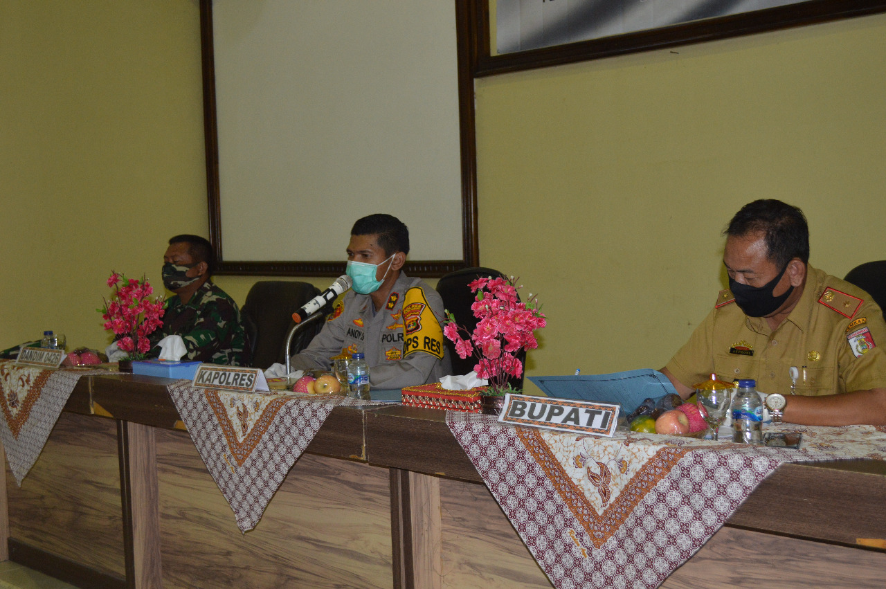 Polres Tulang Bawang Gelar Simulasi TFG, Kapolres: Saat Berlakunya PSBB Ada Lima Skenario Yang Diasumsikan Terjadi