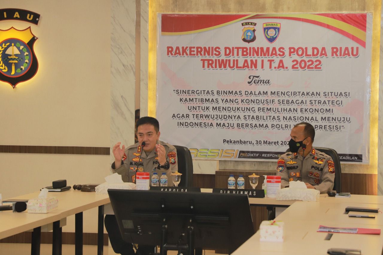 Buka Rakernis Direktorat Binmas, Kapolda Riau Irjen Pol M Iqbal Tekankan Koordinasi Bersama Stake Holder