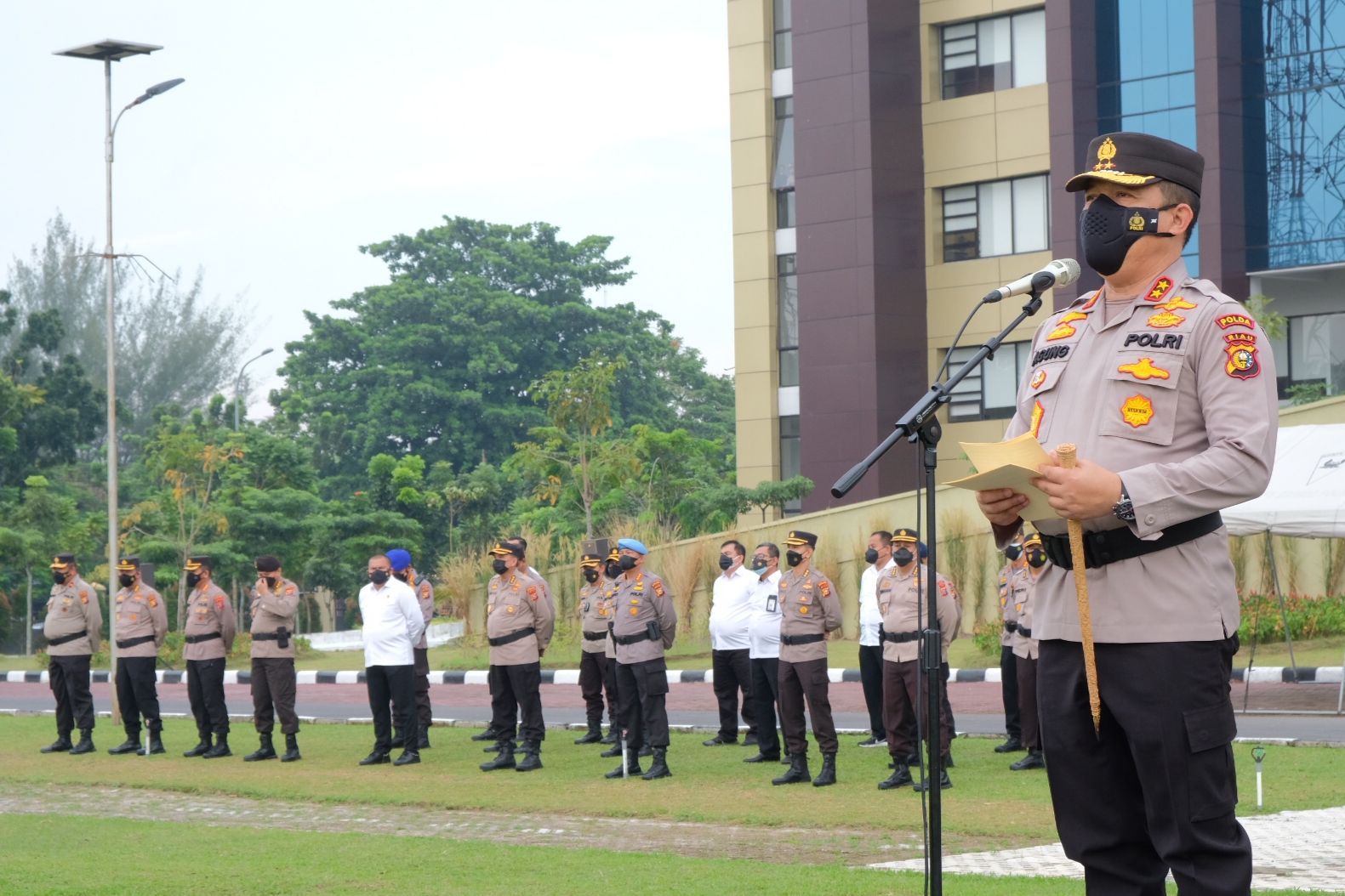 Pimpin Gelar Pasukan Operasi Zebra Lancang Kuning 2021, Kapolda Riau: Jalankan Misi dan Capai Tujuan Operasi Ini