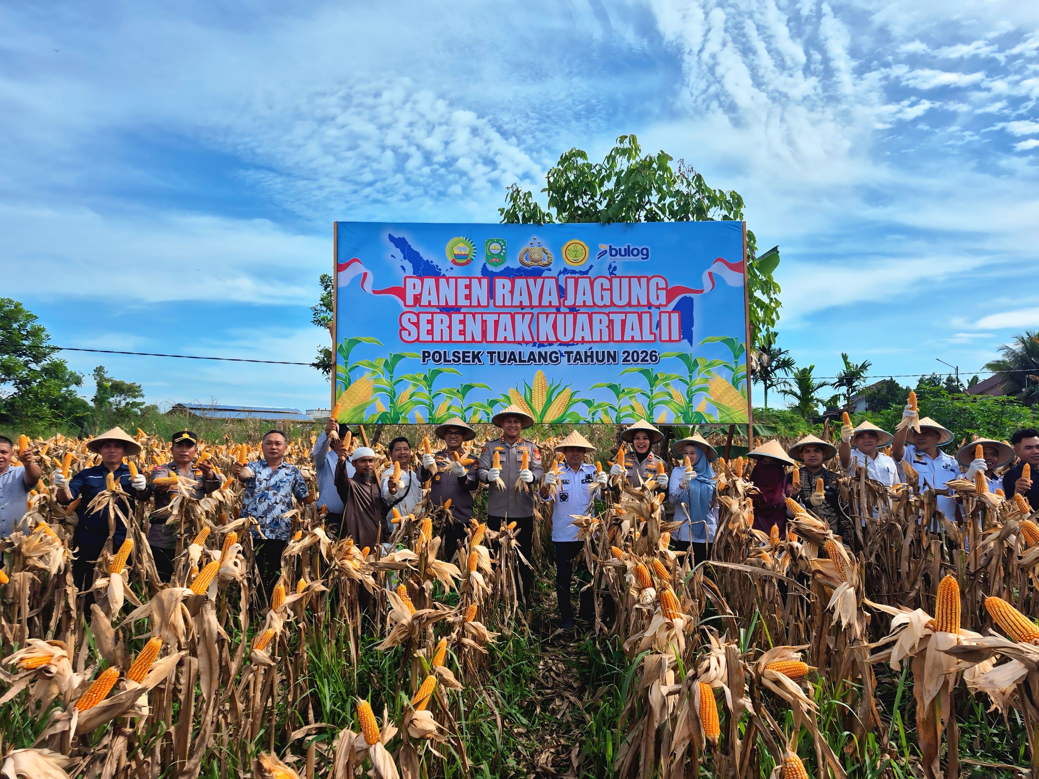 Dukung Asta Cita Menuju Swasembada Pangan, Polres Siak Kembali Menggelar Panen Raya Jagung Kwartal II Tahun 2026