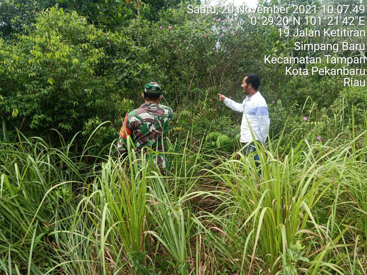 Cegah Karlahut, Babinsa Kodim 0301/PBR Rutin Patroli dan Sosialisasi Karlahut