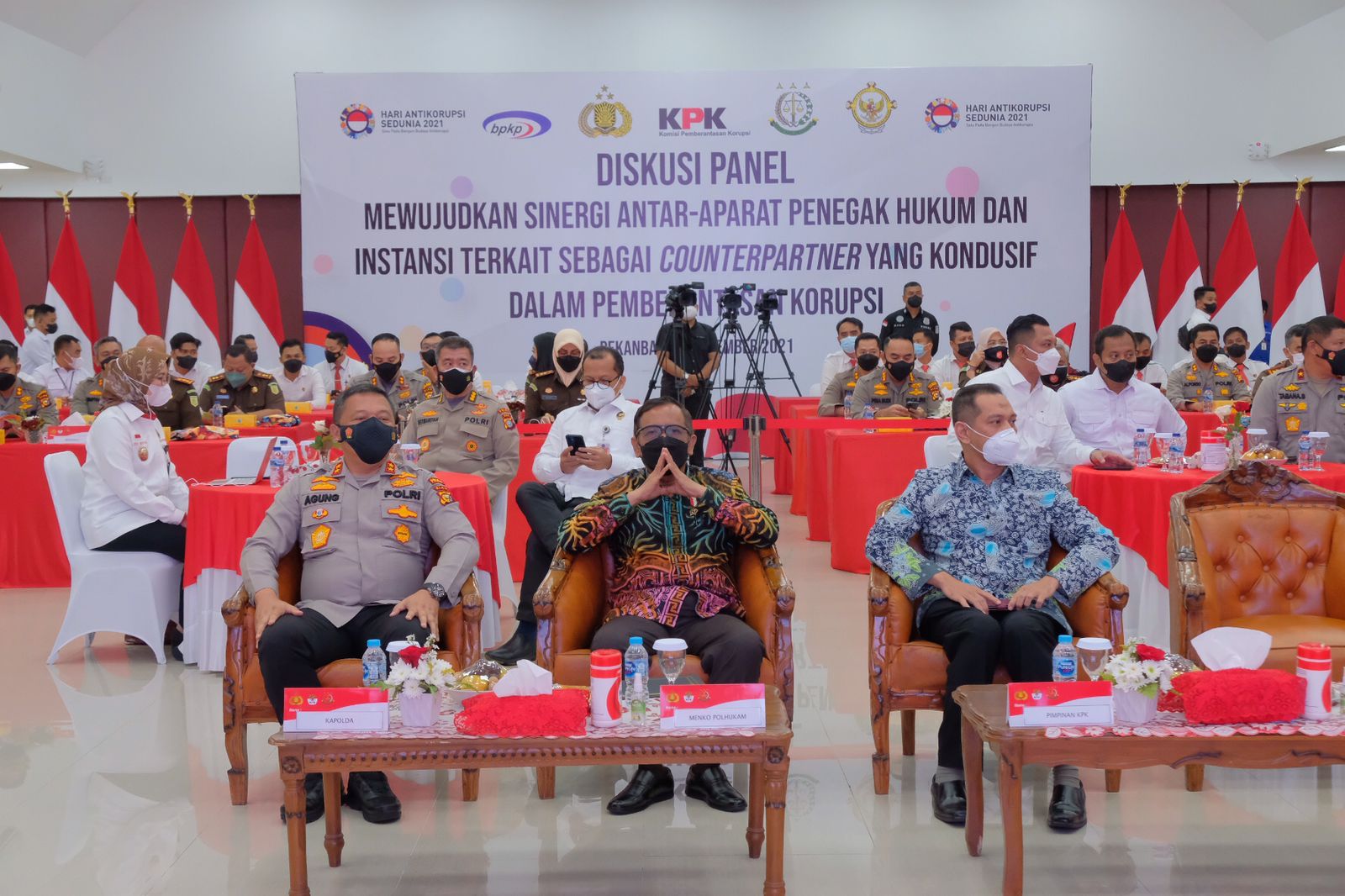 KPK Gelar Rakor Aparat Penegak Hukum di Mapolda Riau, Tiga Hal Poin Penting Yang Disampaikan Menko Polhukam RI