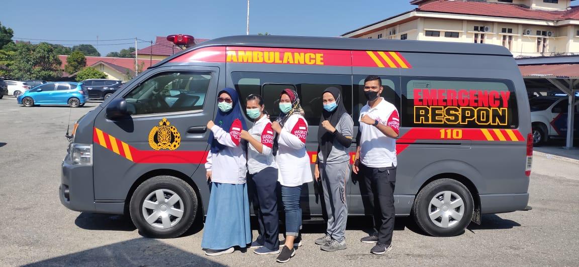 Batalion Vaksinator Polda Riau Back Up Vaksinasi Lansia Di Kabupaten Kampar