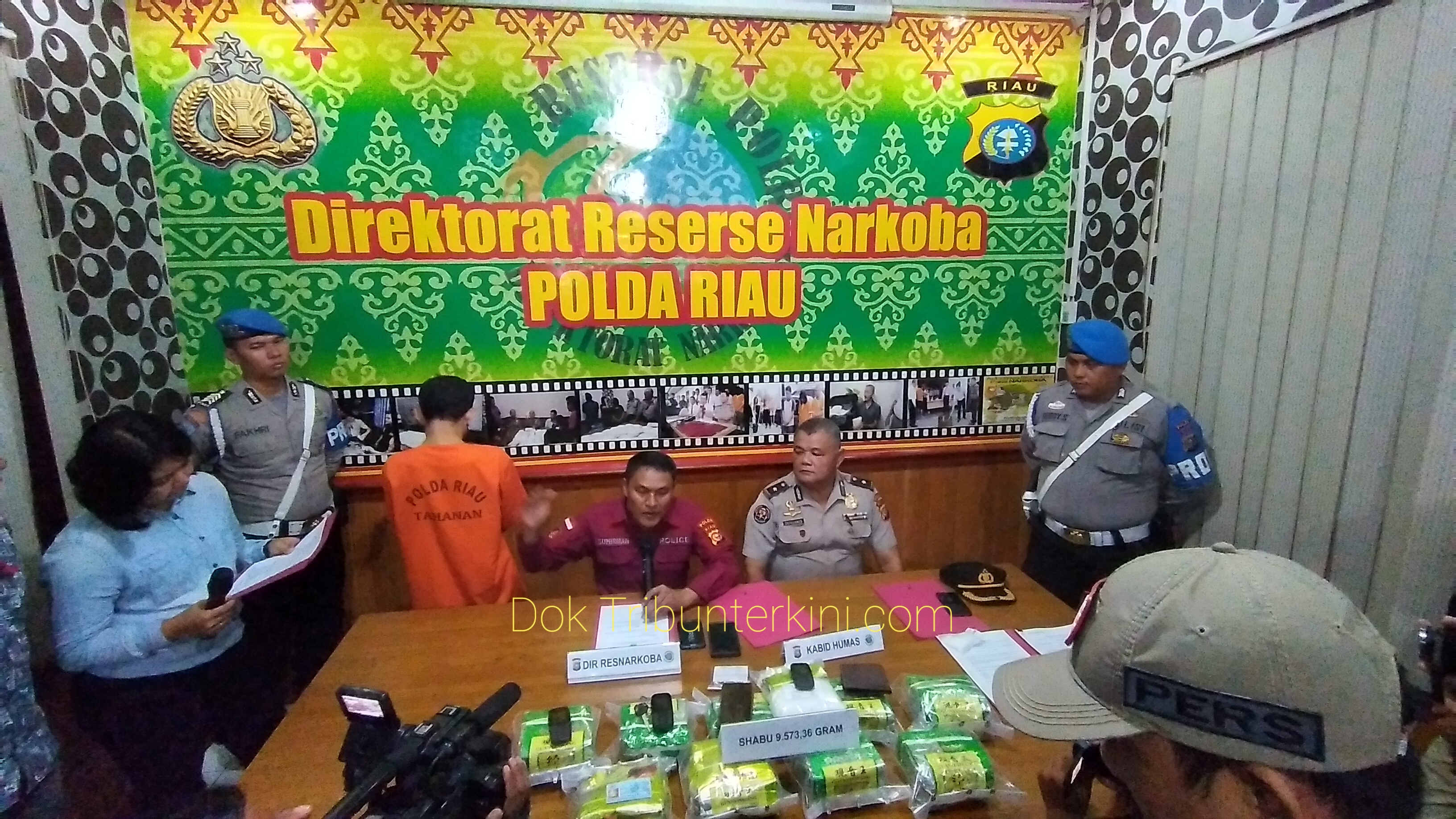 Ditresnarkoba Polda Riau Gelar Pemusnahan Barang Bukti Narkotika Jenis Sabu Sebanyak 9.573,36 Gram