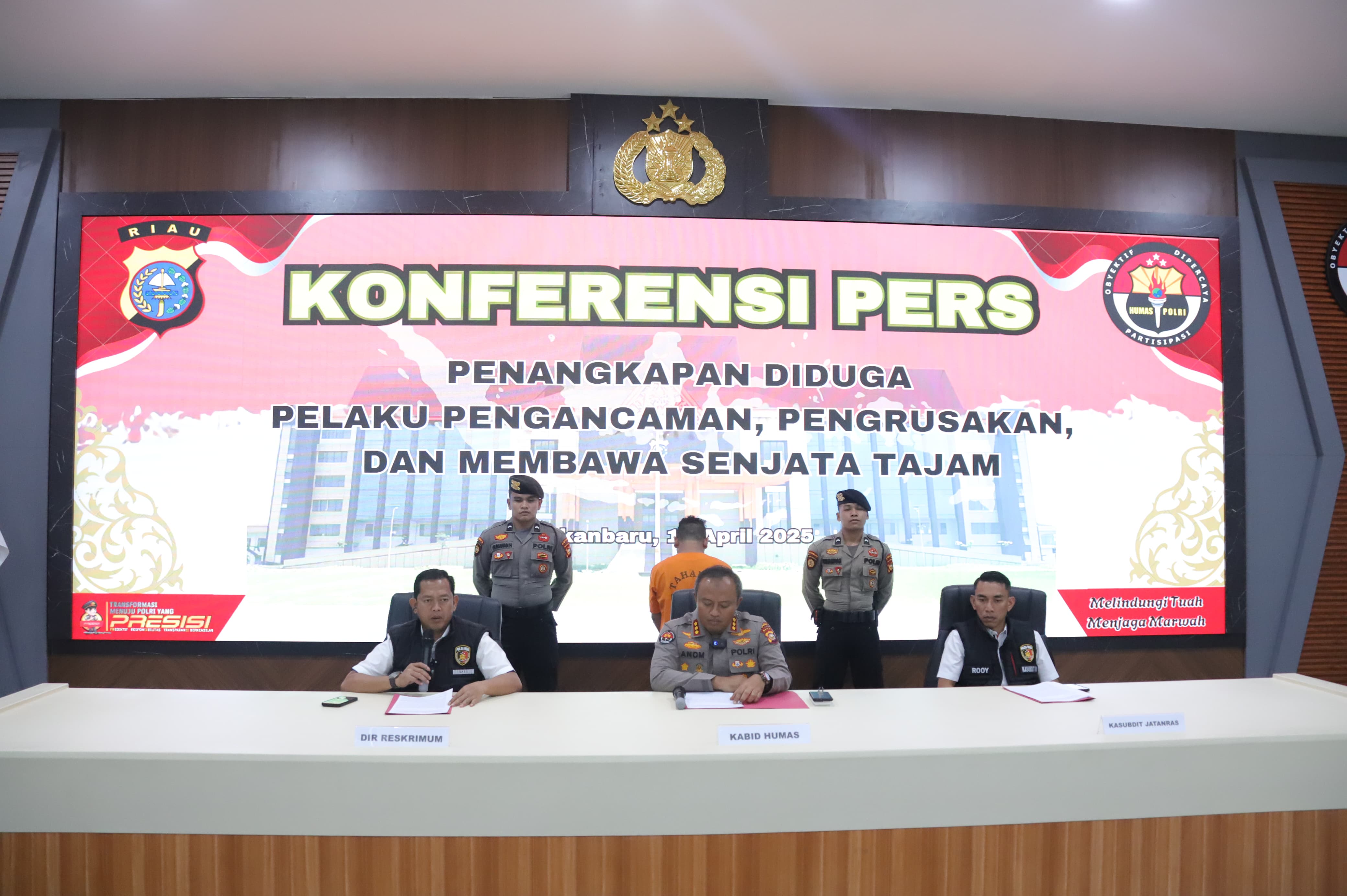 Ditreskrimum Polda Riau Berhasil Menangkap Diduga Pelaku Pengancaman yang Viral di Media Sosial