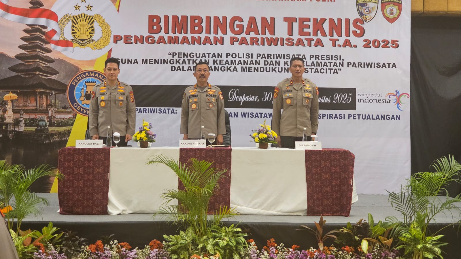 Kakorsabhara Baharkam Polri, Pimpin Kegiatan Bimbingan Teknis Pengamanan Pariwisata TA 2025 Di Bali