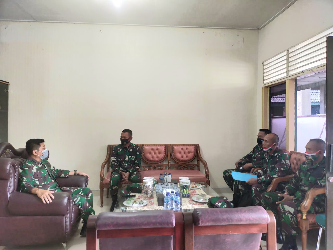Dandim 0301/PBR Terima Kunjungan Kerja Tim Waslakgiat Permildas TA 2020 Di Makodim