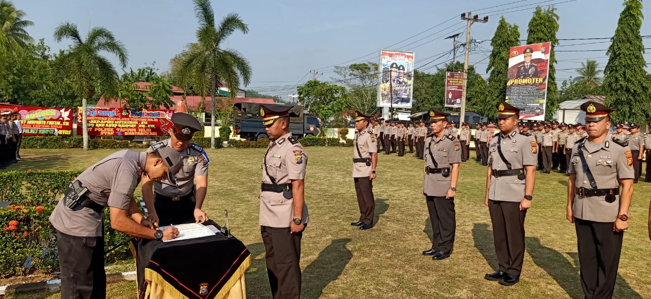 Kapolres Kampar Pimpin Sertijab Kabag Ops, Kapolsek Tapung Hulu dan Kapolsek Tapung Hilir
