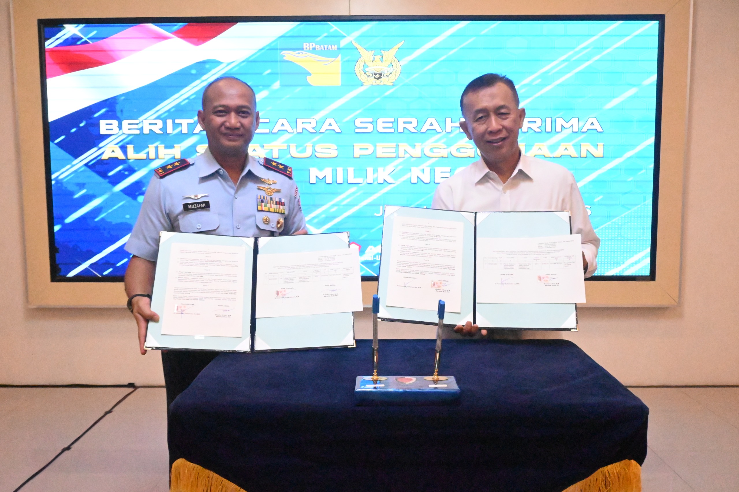 Pangkodau I Apresiasi Kinerja Lanud HNM Terima Alih Status  Pengelolaan BMN Dari BP Batam