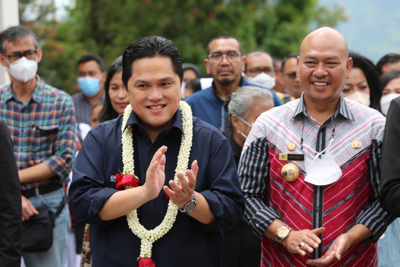 Bupati Nikson Nababan Sambut Kunjungan Kerja Menteri BUMN Di Kabupaten Tapanuli Utara