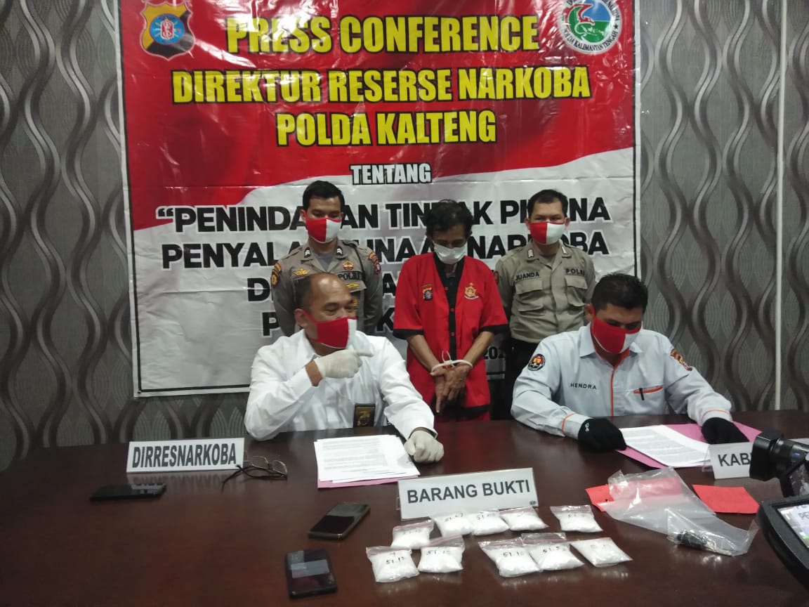 Ditresnarkoba Polda Kalteng Berhasil Amankan Satu Orang Pengedar Sabu Lintas Provinsi