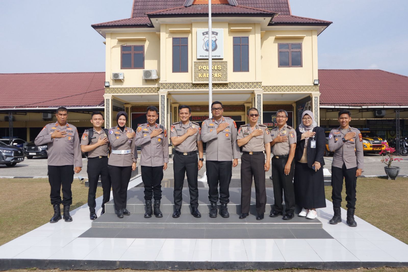 Tim Lemdiklat Polri Teliti Kinerja Lulusan Akpol Di Polres Kampar