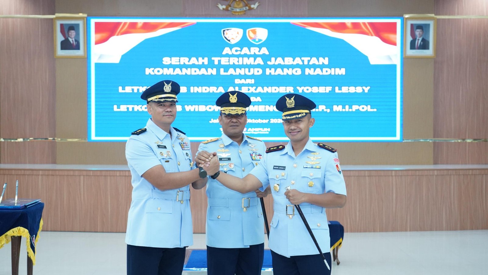 Pimpin Sertijab Danlanud HNM, Pangkodau I Menitipkan Laksanakan Tugas Sepenuh Hati, Ridho, dan Ikhlas