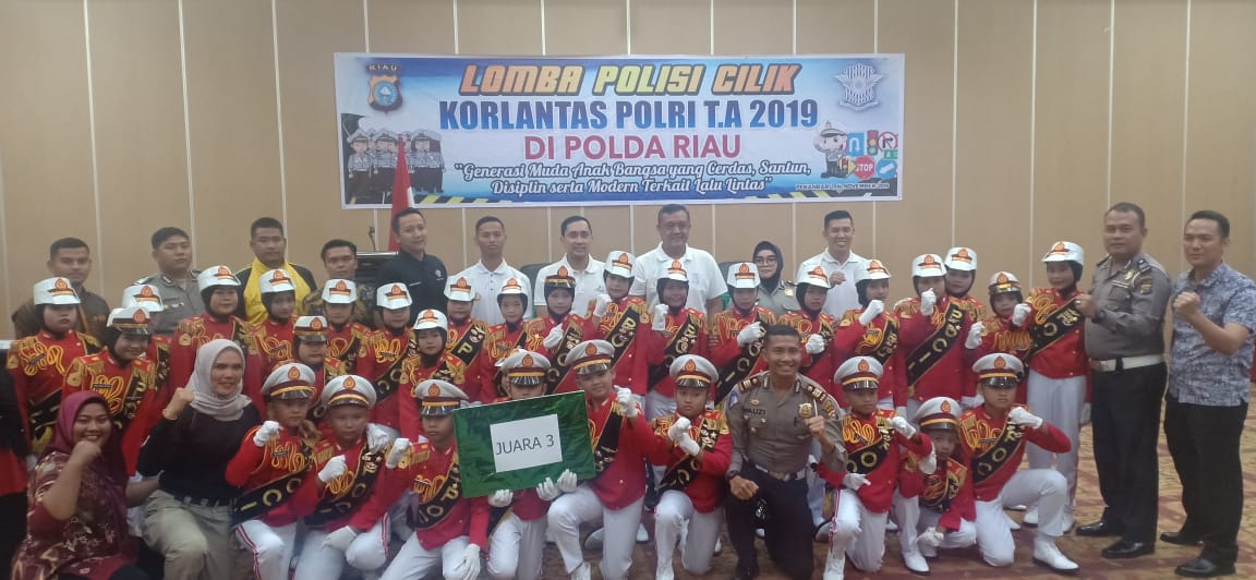 Tim Polisi Cilik Binaan Polres Kampar Meraih Juara III Pada Lomba Pocil Tingkat Polda Riau