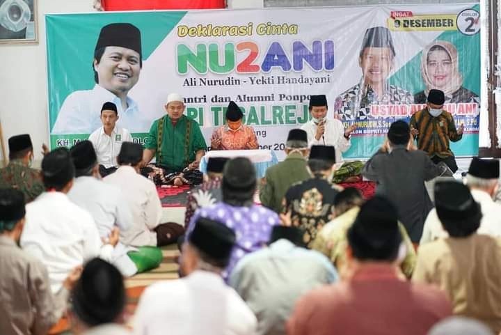 Ketua DPW PKB Jawa Tengah KH Yusuf Chudlori Silahturahmi Untuk Kemenangan Kader Terbaik Ustadz Ali Nurdin di Ponpes Jabal Nur Kaliwungu