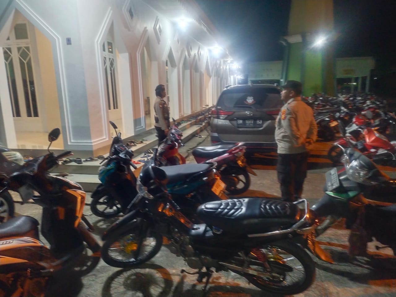 Pengamanan Shalat Tarawih, Polres Inhu Gelar Patroli Sejumlah Masjid di Kota Rengat