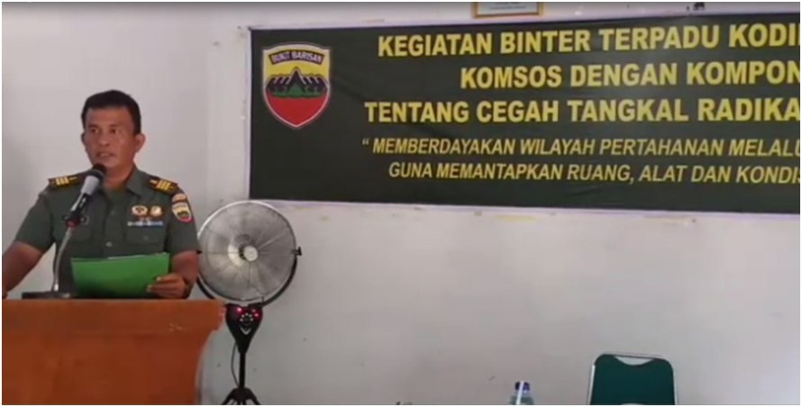 Kodim 0301/Pekanbaru Menggelar Kegiatan Binter Terpadu Komsos Dengan Komponen Bangsa TA 2019