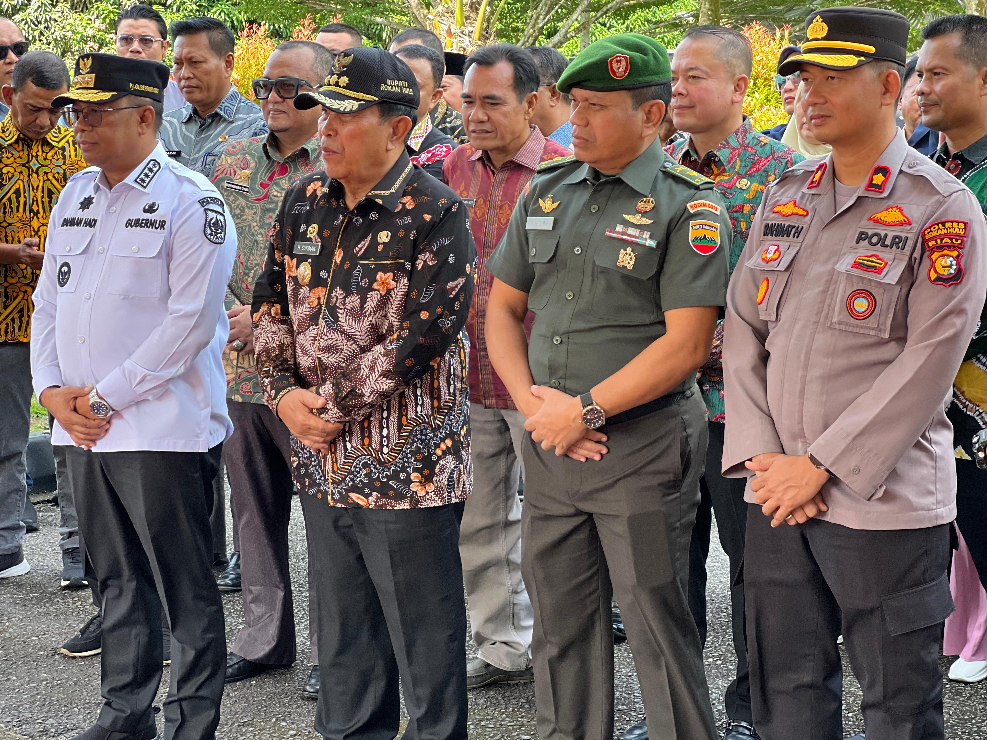 Wakapolres Rokan Hulu Hadiri Kunjungan Kerja Pj Gubernur Riau dan Ketua TP PKK Provinsi Riau di Kabupaten Rohul