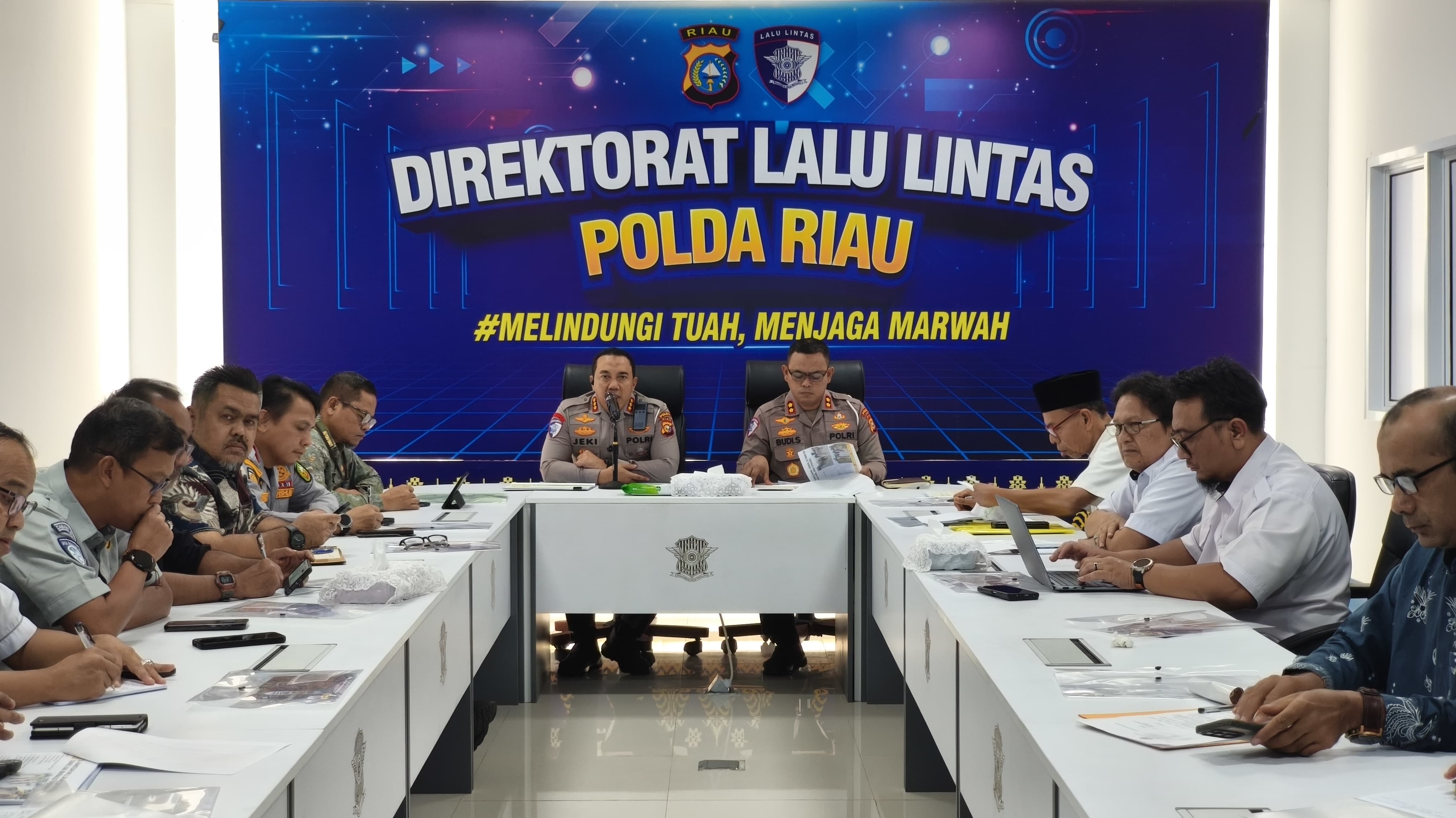 Forum Lalu Lintas Bahas Kesiapan Jalur Mudik, Ditlantas Polda Riau Targetkan Perbaikan Jalan Rampung Sebelum Lebaran 2026