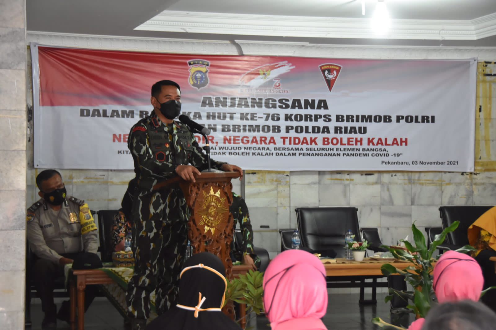 Anjangsana Satuan Brimob Polda Riau Ke Panti Asuhan Dalam Rangka HUT Korps Brimob Polri Ke-76