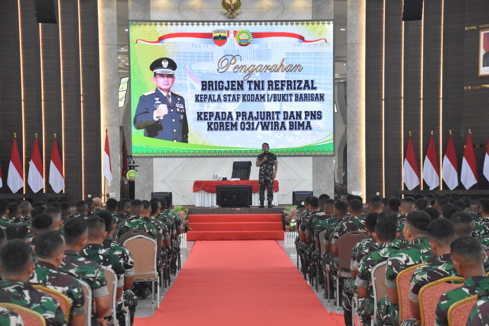 Kunjungan Kasdam I/BB di Korem 031/WB Menjadi Momen Berkesan Bagi  Prajurit