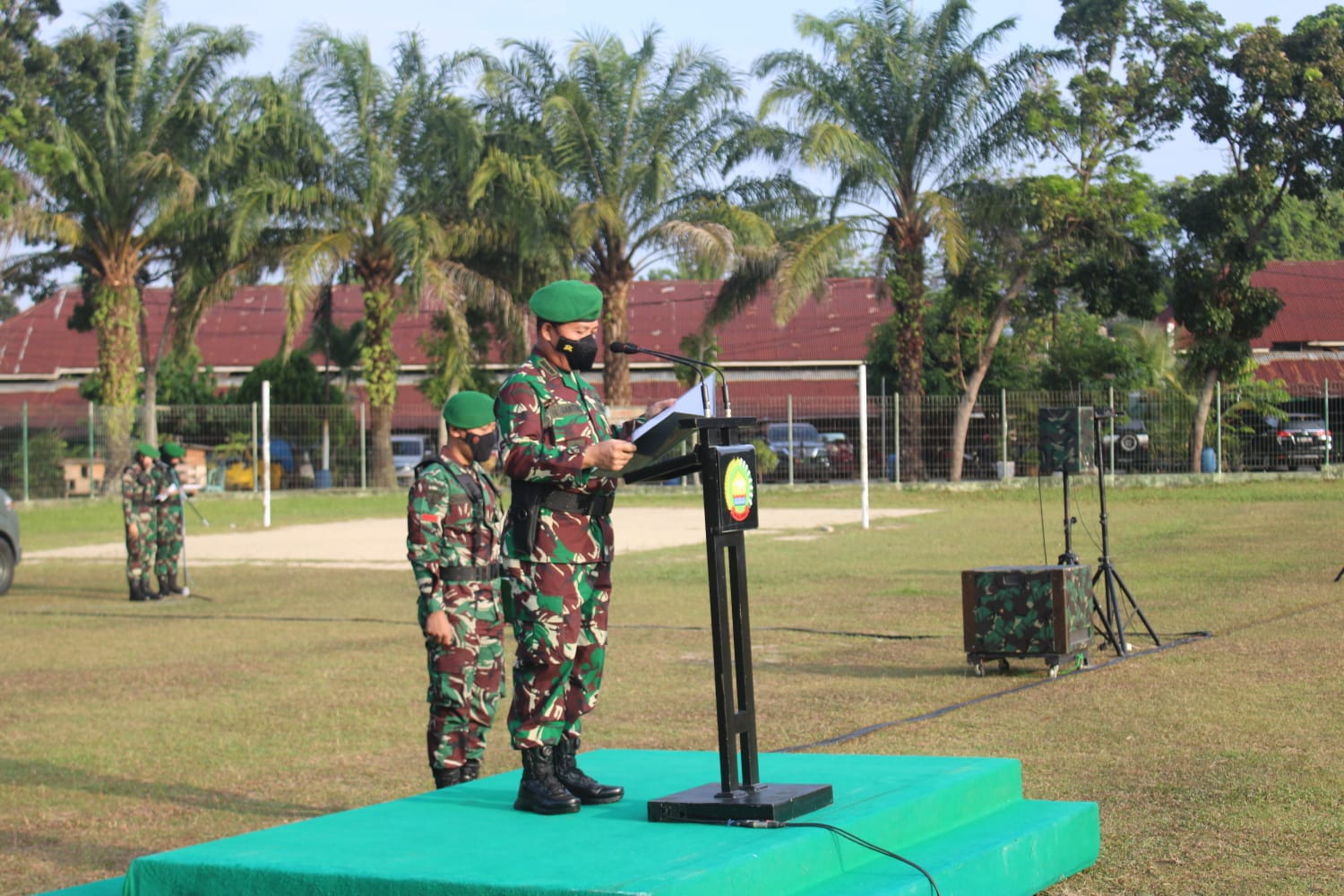 Kodim 0301/Pekanbaru Laksanakan Upacara Pengibaran Bendera 17 an