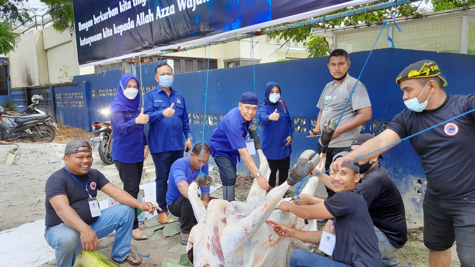 Hari Raya Idul Adha 1442 H, NasDem Riau Sembelih 2 Ekor Sapi dan 1 Kambing