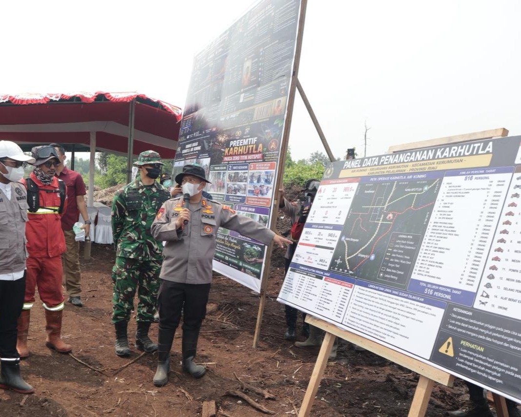 Menteri Kehutanan RI Tinjau Lokasi Karhutla dan Gelar Bakti Kesehatan Di Ukui Pelalawan
