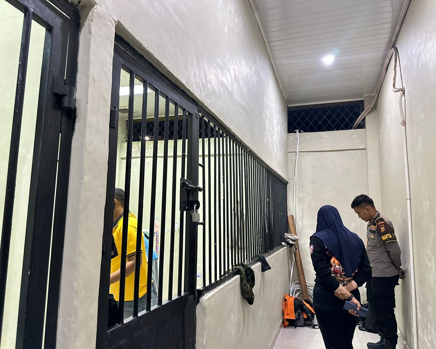 Wakapolres Siak Pimpin Pengecekan Ruang Tahanan Pada Malam Libur Nasional